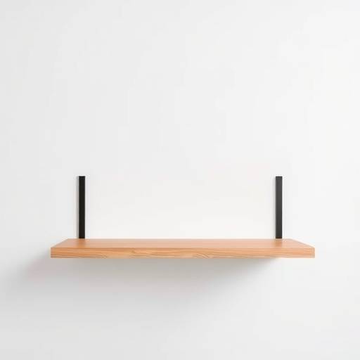 Estante de pared flotante de madera maciza con dise&ntilde;o minimalista